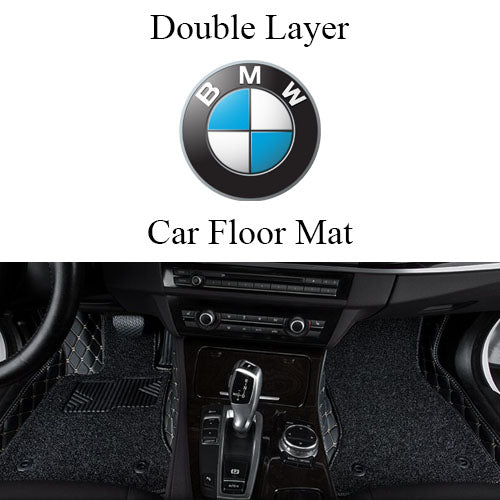 Car Premium 9D Leather Double Layered Car Floor Mat for BMW