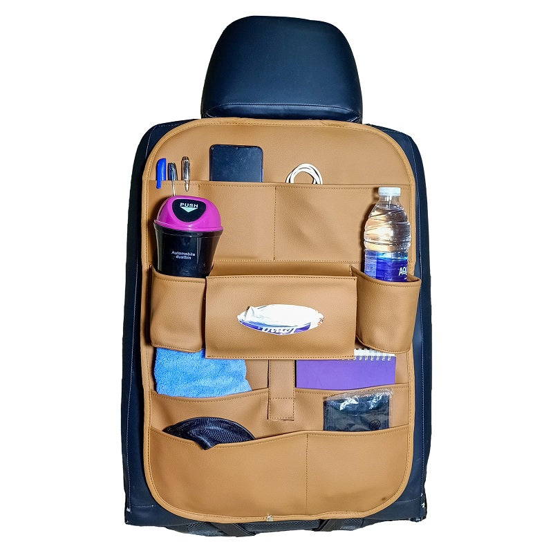 ASSAFCO Leather Car Backseat Organizer
