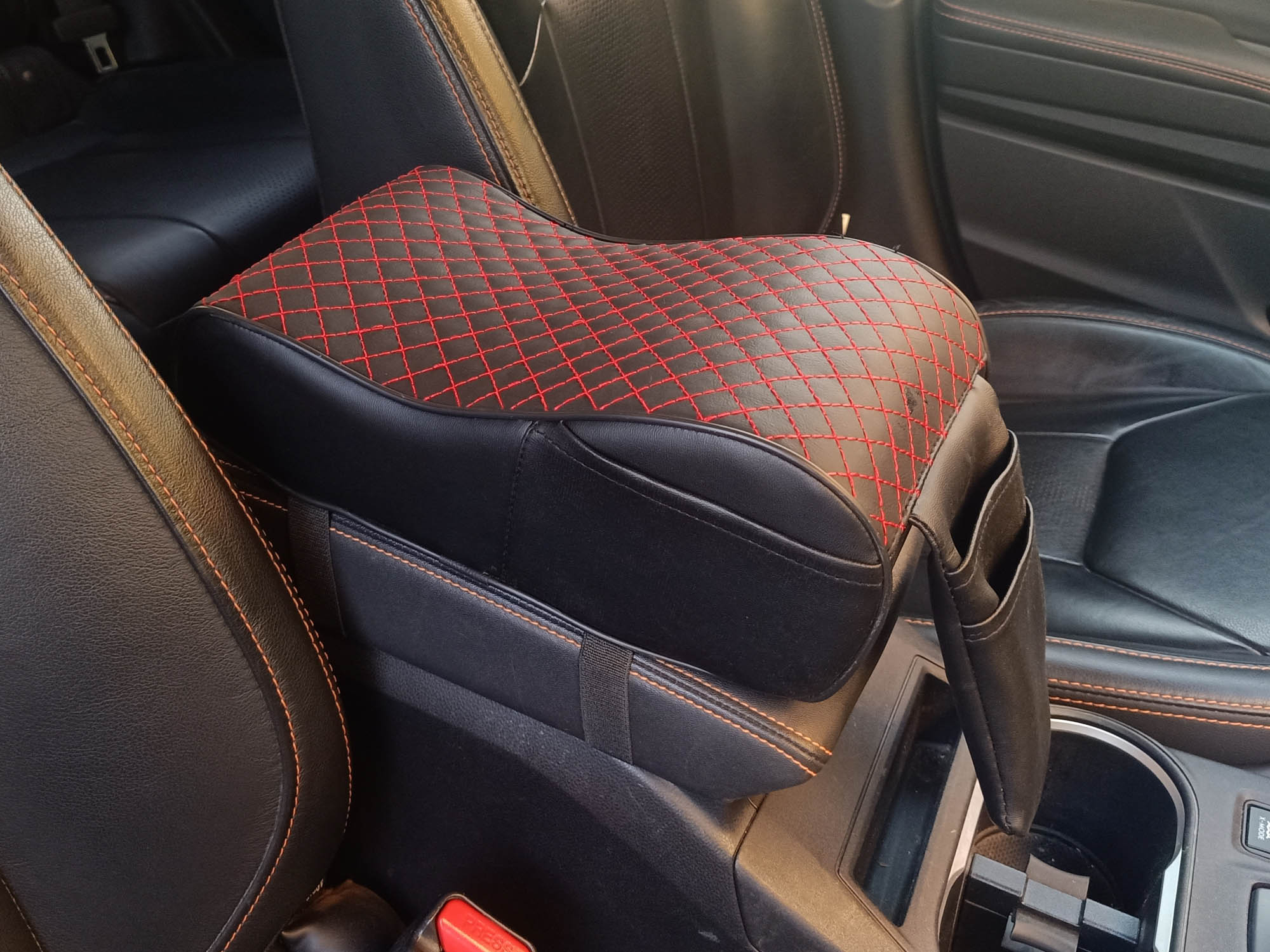 وسادة مسند ذراع السيارة المصنوعة من الجلد من عسافكو  بتصميم مربع من الإسفنج