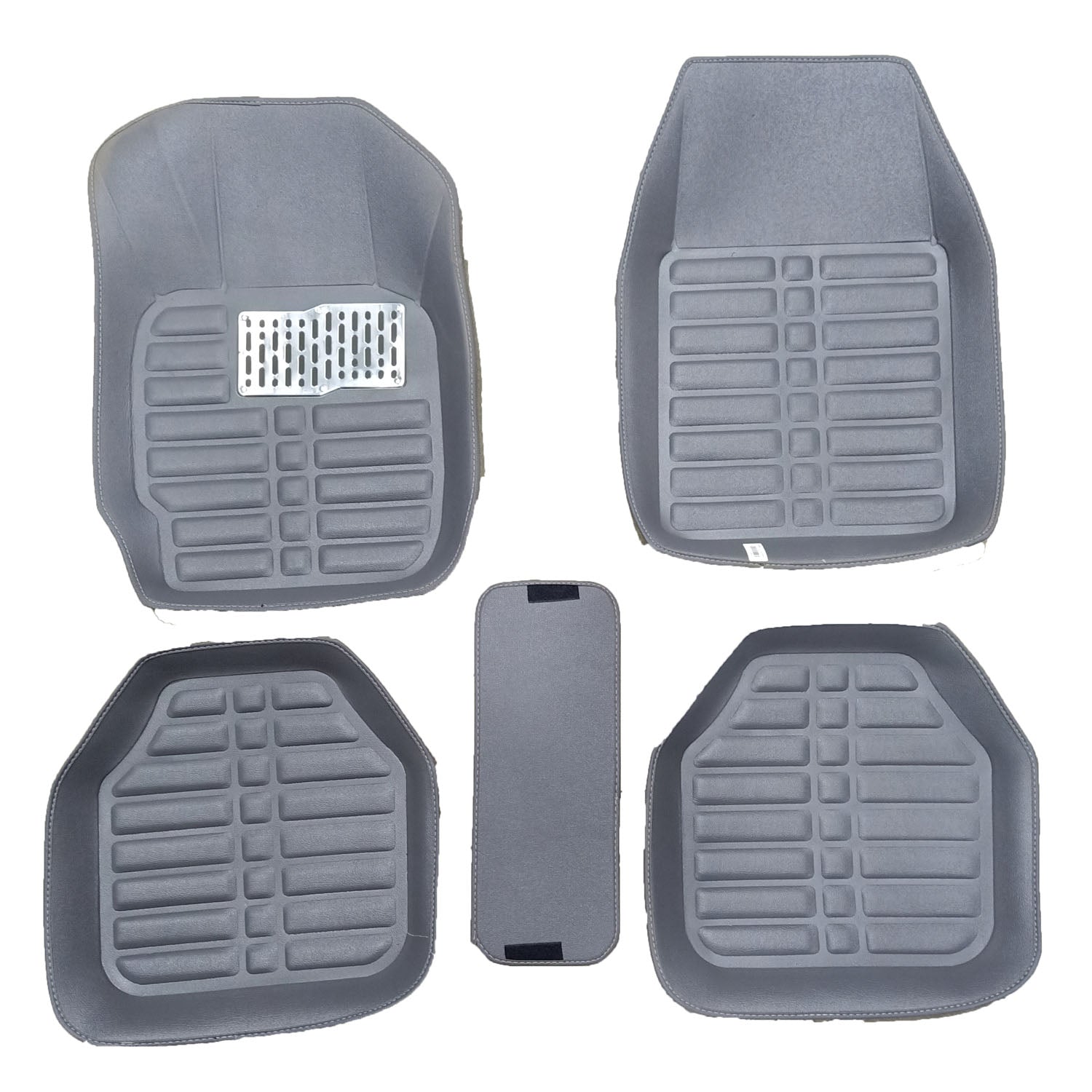 3D Universal Car Floor Mats - 5 Pcs - Dark Red