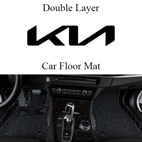 Car Premium 9D Leather Double Layered Car Floor Mat for Kia