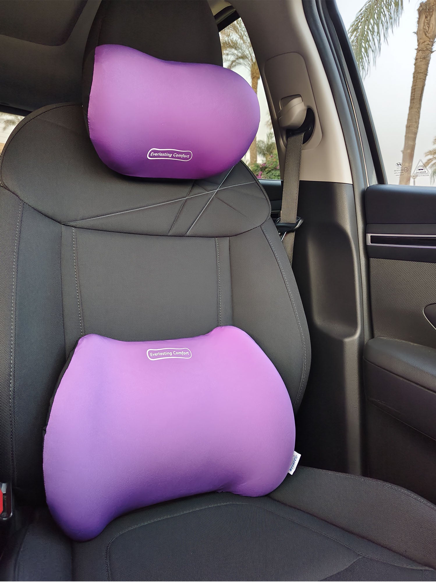 مجموعة وسائد دعم الرأس والرقبة والظهر العالمية المصنوعة من مادة االميمورى فوم من عسافكو، تصميم مريح وأرغونومي.