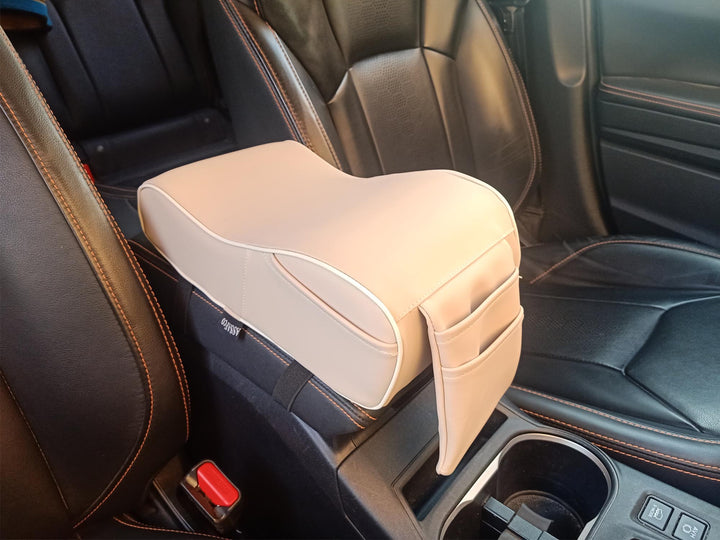 Assafco Colored Leather Car Foam Armrest Cushion