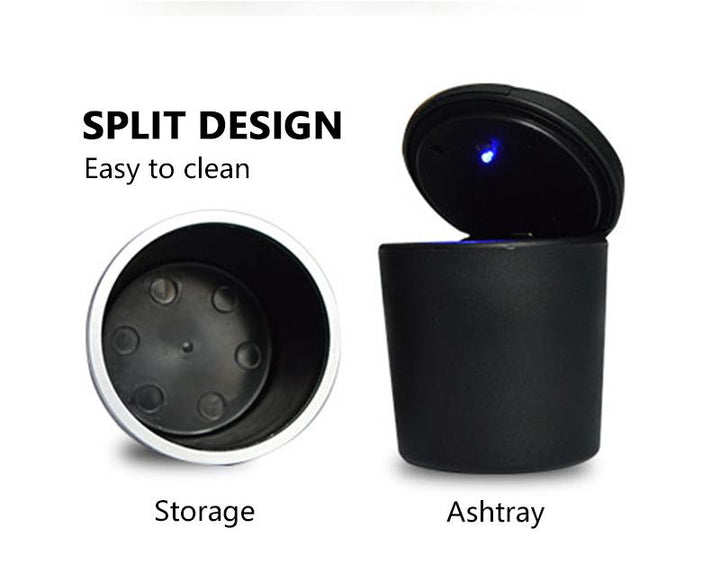 Car Ashtray And Storage Cup With LED For BMW & Other