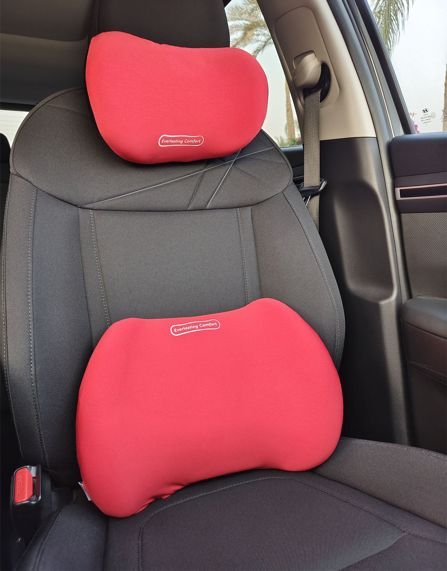 مجموعة وسائد دعم الرأس والرقبة والظهر العالمية المصنوعة من مادة االميمورى فوم من عسافكو، تصميم مريح وأرغونومي.