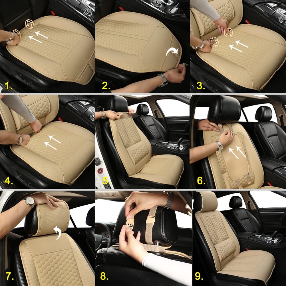 Assafco Car Seats Covers, 1 Pair Universal Sideless Driver Seat
